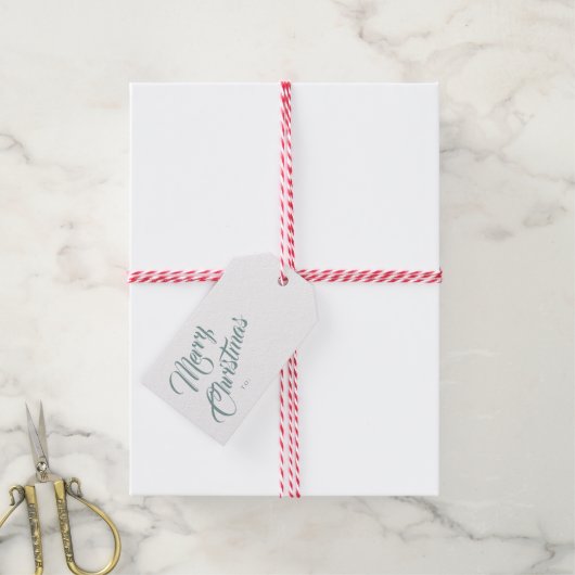 Elegante Schrift frohe Weihnachten Geschenkanhänger (Mit Garn)
