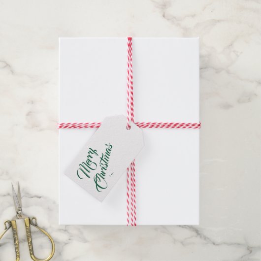 Elegante Schrift frohe Weihnachten Geschenkanhänger (Mit Garn)
