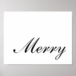 Elegante Schrift Frohe Weihnachten Poster