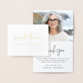 Elegante Schrift für immer in unserem Herzen Beerd Folienkarte (Anzeige)