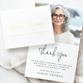 Elegante Schrift für immer in unserem Herzen Beerd Folienkarte