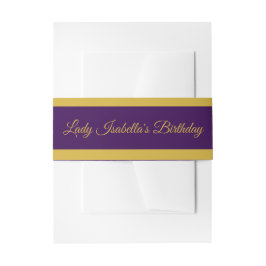 Elegante Schrift Geburtstags-Einladung Belly Band