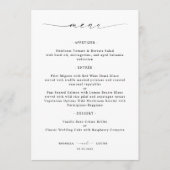 Elegante Schrift Hochzeit oder Brautparty Menükarte (Vorderseite)
