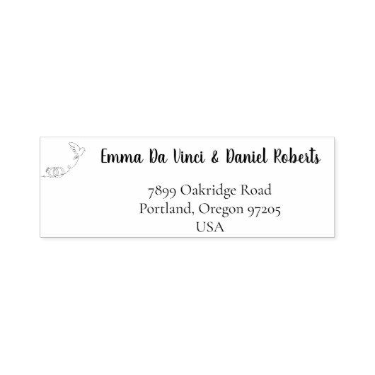 Elegante Schrift Hochzeit Rücksendeadresse Stempel (Design)
