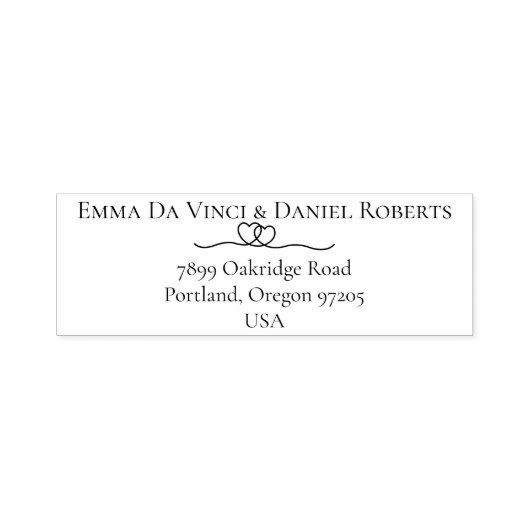 Elegante Schrift Hochzeit Rücksendeadresse Stempel (Design)
