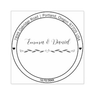 Elegante Schrift Hochzeits-Rücksende-Adresse-Stemp Gummistempel