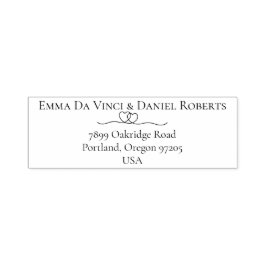Elegante Schrift Hochzeits-Rücksende-Adresse-Stemp Permastempel