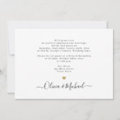 Elegante Schrift "just heiratet" Hochzeit des mode Einladung (Rückseite)