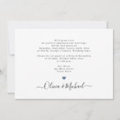 Elegante Schrift "just heiratet" Hochzeit des mode Einladung (Rückseite)