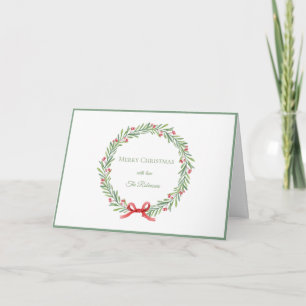 Elegante Schrift Kreis Merry Christmas Feiertagskarte