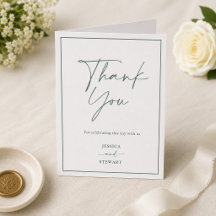 Elegante Schrift Minimalistische Hochzeits-Dankesk