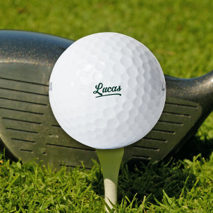 Elegante Schrift Minimalistische Namen Grüne Golfb Golfball