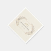 Elegante Schrift-Monogramm-Hochzeitsservietten Serviette (Ecke)