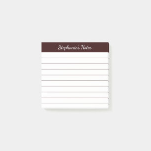Elegante Schrift Notizen braun liniert