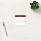 Elegante Schrift Notizen braun liniert (Büro)