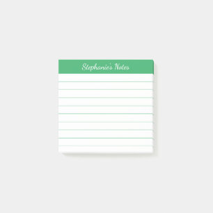 Elegante Schrift Notizen grün liniiert