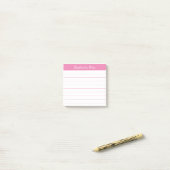 Elegante Schrift Notizen Rosa liniert (Auf Schreibtisch)