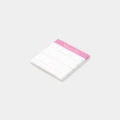 Elegante Schrift Notizen Rosa liniert (angewinkelt)