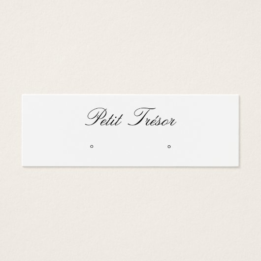 Elegante Schrift Ohrstecker Display (Vorderseite)