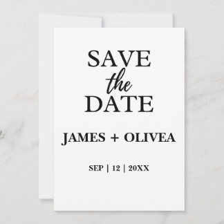 Elegante Schrift - Save-the-Date-Ankündigungskarte Einladung