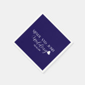 Elegante Schrift schwebendes Herz Serviette (Ecke)