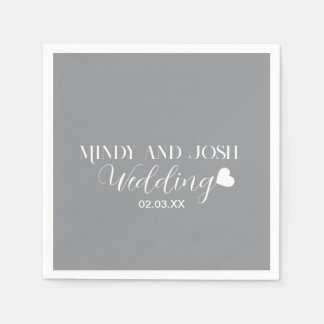 Elegante Schrift schwebendes Herz Serviette