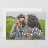 Elegante Schrift-Typografie Moderne Hochzeit Save The Date (Vorderseite)