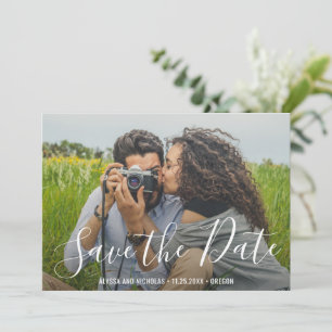 Elegante Schrift-Typografie Moderne Hochzeit Save The Date
