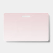 Elegante Schrift und Monogramm | Rose Ombre Ausweis (Rückseite)