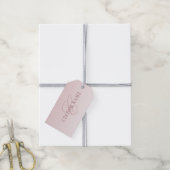 Elegante Schrift und Monogramm | Rose Ombre Geschenkanhänger (Mit Garn)