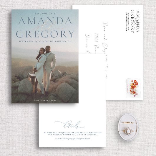 Elegante Schrift und seriöse, moderne Folie Save t Folieneinladung