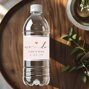 Elegante Schrift 'We Do' Wasserflaschen-Etiketten Wasserflaschenetikett