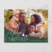 Elegante Schrift, Weihnachten des Fotos Postkarte (Vorderseite)