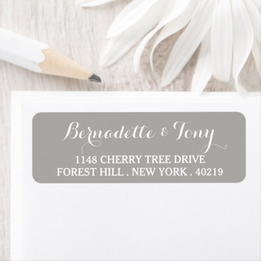 Elegante Schriftart benutzerdefinierter Name & Adr (Insitu)