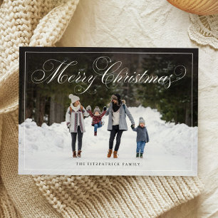 Elegante Schriftart Weihnachten Ein Foto Familie
