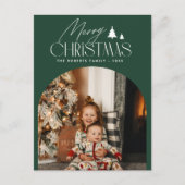Elegante Schriften, modernes Foto frohe Weihnachte Postkarte (Vorderseite)