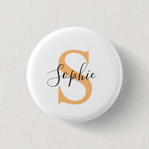 Elegante Schriftzug individuell personalisiertes G Button