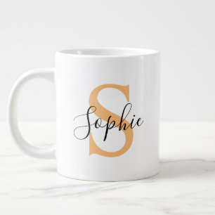 Elegante Schriftzug individuell personalisiertes G Jumbo-Tasse