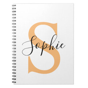 Elegante Schriftzug individuell personalisiertes G Notizblock