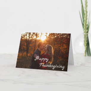 Elegante Schriftzug Individuelle Thanksgiving-Kart Dankeskarte