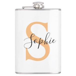 Elegante Schriftzug Personalisiertes Geschenk mit  Flachmann