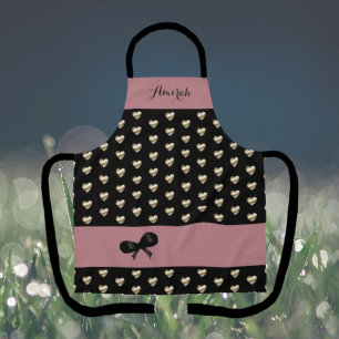 Elegante Schürze "It's All About Gold Hearts"