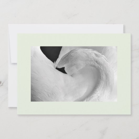 Elegante Schwan Einladungen 12x18 für Hochzeiten e (Rückseite)