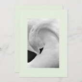 Elegante Schwan Einladungen 12x18 für Hochzeiten e (Vorne/Hinten)