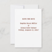 Elegante Schwan Save The Date Hochzeitsankündigung (Rückseite)