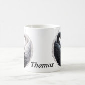 Elegante Schwäne, die gemeinsam ein Herz versprech Kaffeetasse (Mittel)