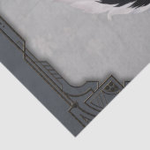 Elegante Schwäne, die gemeinsam ein Herz versprech Seidenpapier (Detail)