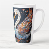 Elegante Schwäne durch Verzierte Blumenmuster Milchtasse (Rechts)