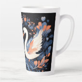 Elegante Schwäne durch Verzierte Blumenmuster Milchtasse (Rechts)