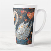 Elegante Schwäne durch Verzierte Blumenmuster Milchtasse (Rechts)